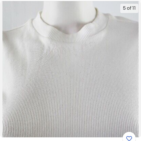 Veronica Beard White ribbed sweater with pour sleeves, size small - Picture 4 of 9